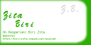 zita biri business card